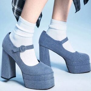 DOUBLE♦️♦️DENIM PLATFORM MARY JANE